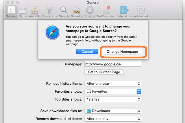 make google homepage for mac